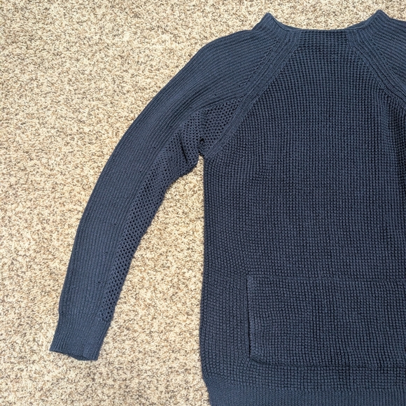 LUNYA Blue Waffle Knit Long Sleeve Top - Picture 2 of 10